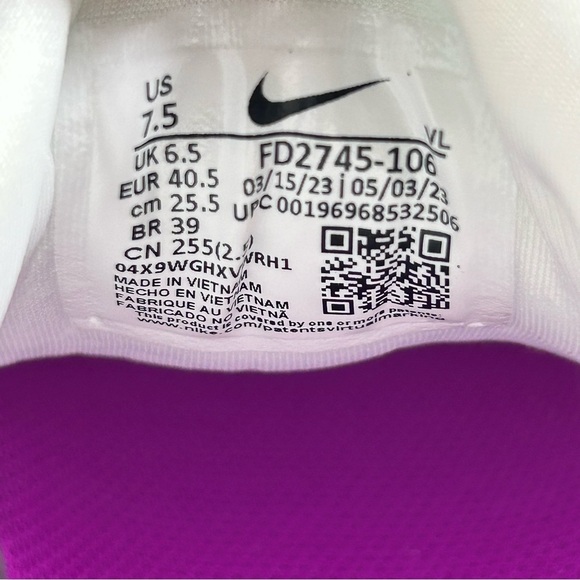 NEW Nike Alpha Huarache Elite 4 Low Baseball Cleat fd2745-106 Men’s Size 7.5 - Picture 9 of 11